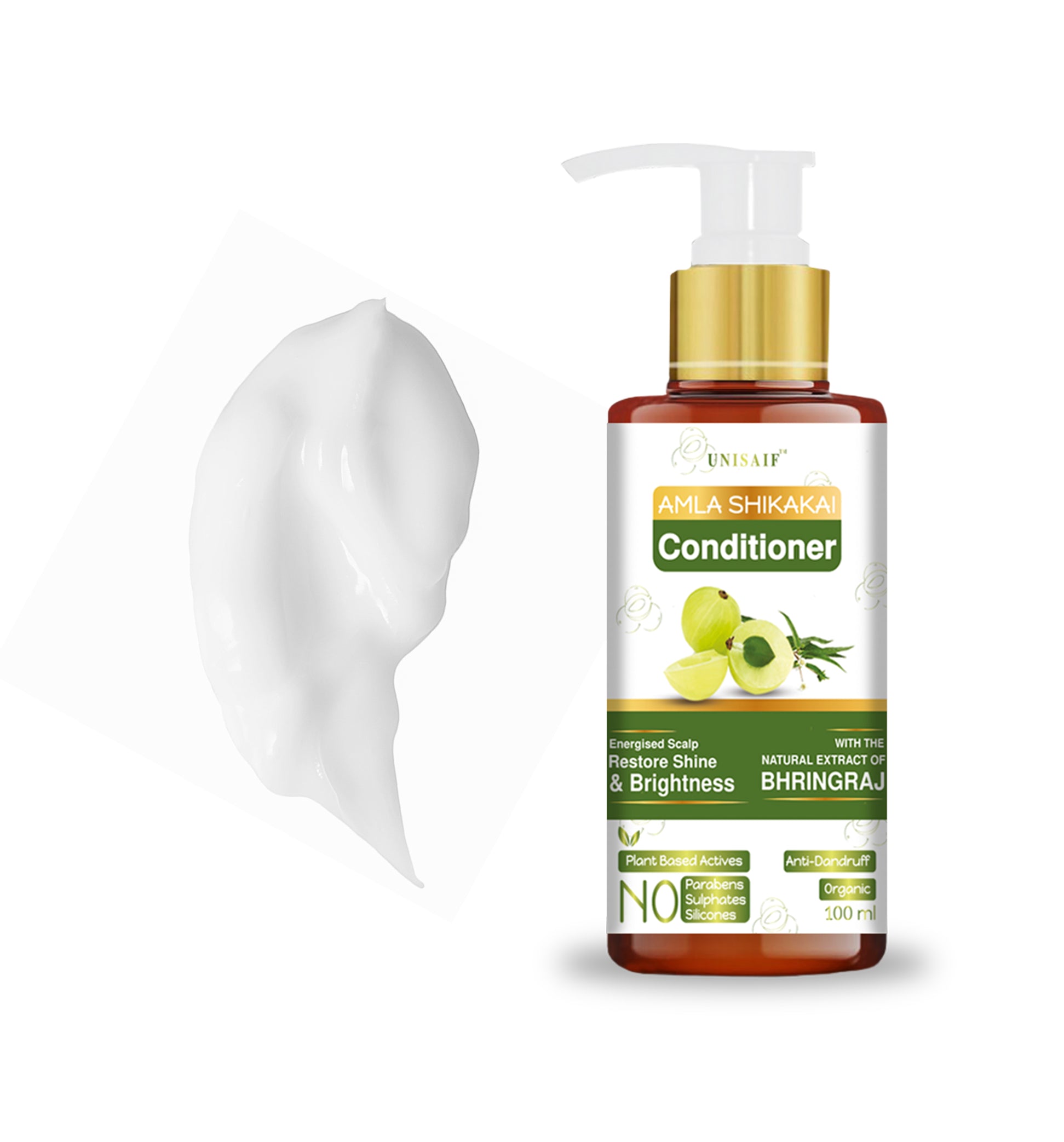 Amla Shikakai Conditioner (100ml) For Hairfall/Dandruff Improves Shine & Texture | NO SULPHATE| NO PARABEN| NO SILICON