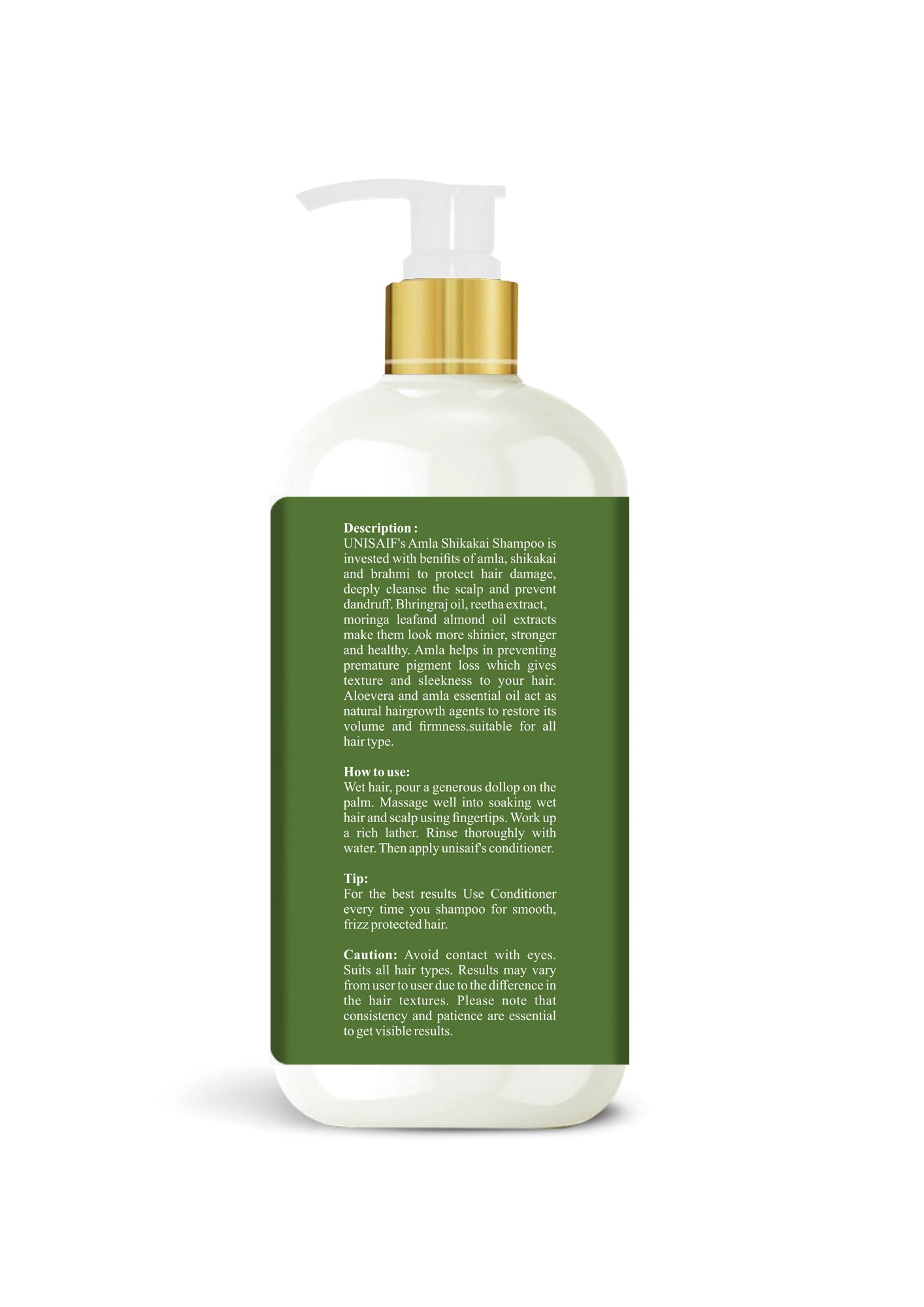 Amla Shikakai Organic Shampoo (300ml) With Natural Extract Of Brahmi & Bhringraj | Restores Shine & Texture| Hair growth| NO SULPHATE NO PARABEN