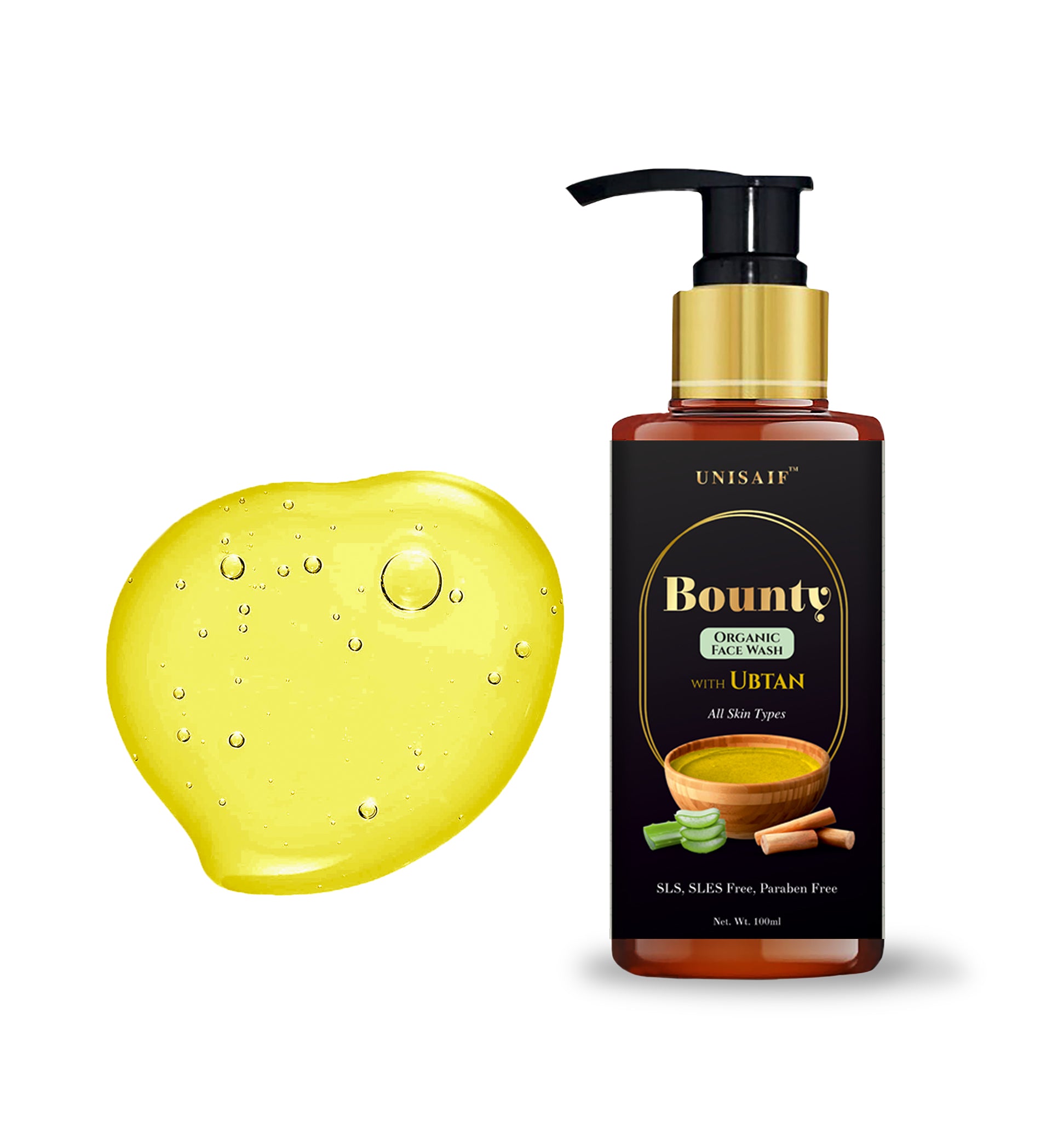 Bounty (Ubtan) Organic Facewash (100ml) With Saffron |Lightens Skin| Removes Tan| Radiance & Glow| Uneven Complexion