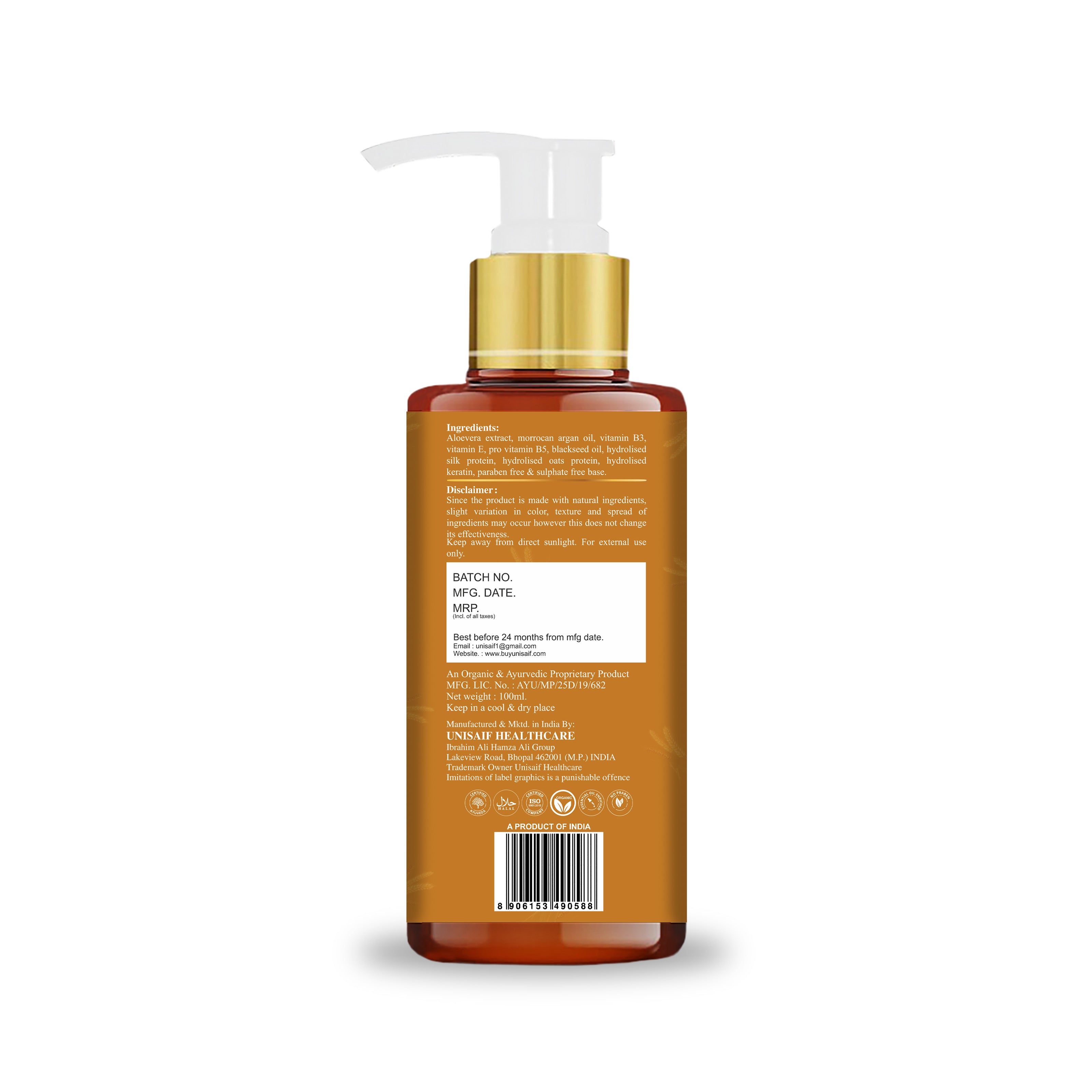 Oats Protein Conditioner (100ml) Improves Density & Volume | NO SULPHATE| NO PARABEN| NO SILICON