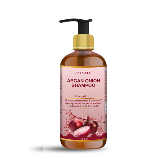 Argan Onion Organic Shampoo (300 ml) For Extreme Hairfall & Dandruff |SULPHATE FREE| PARABEN FREE