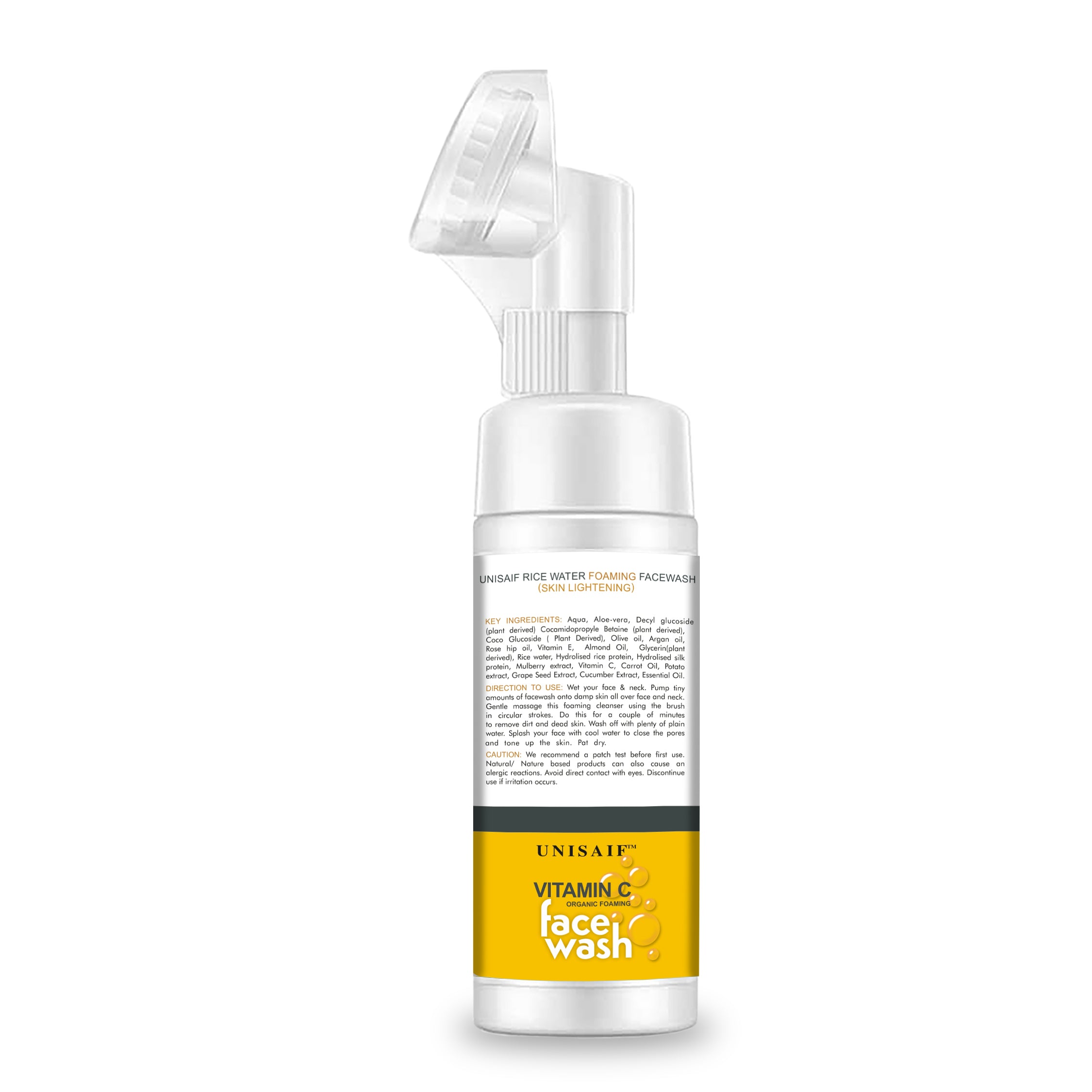 Vitamin C Organic Foaming Facewash (150ml) With Hyaluronic Acid & Vitamin C |Brightening| Cleansing| Hydration| NO PARABEN, NO SULPHATE, NO MINERAL OIL