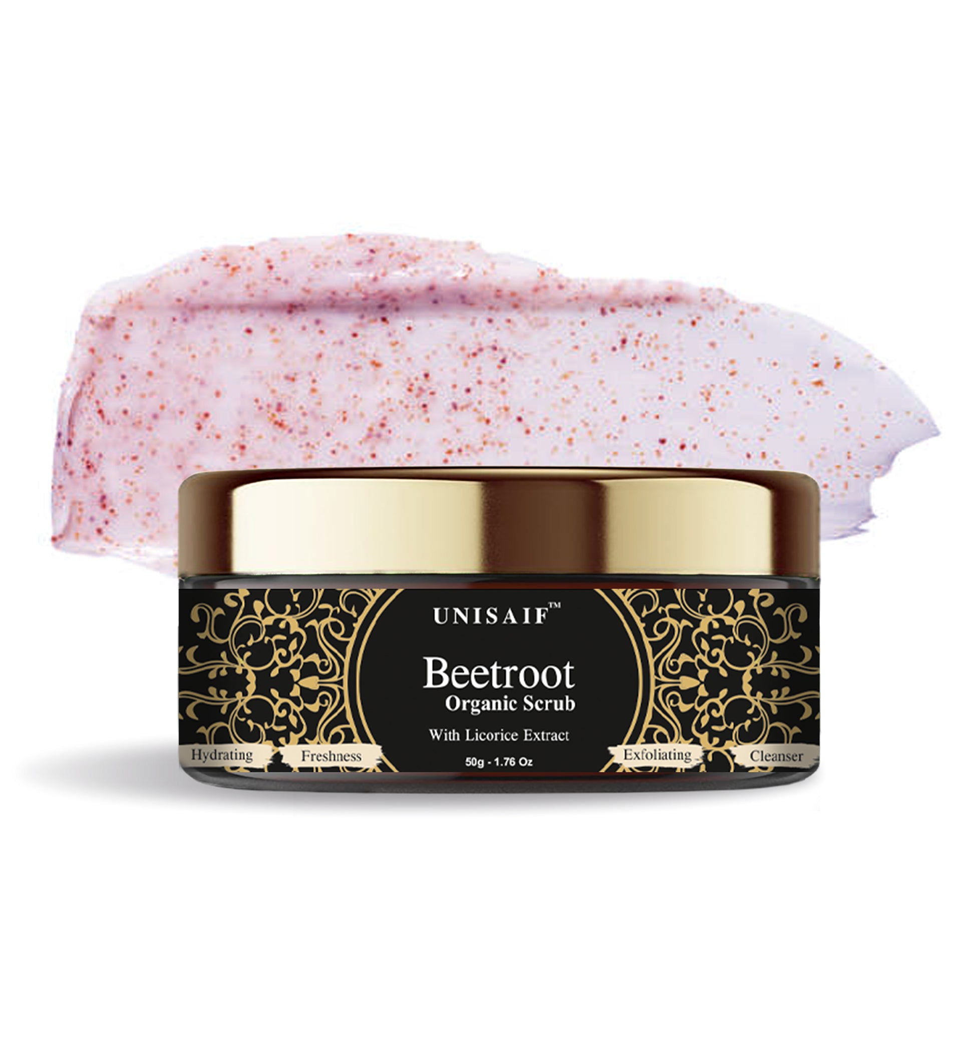 Beetroot Organic Scrub (50g) With Licorice Extract For |Hydration |Freshness |Exfoliation |Cleansing