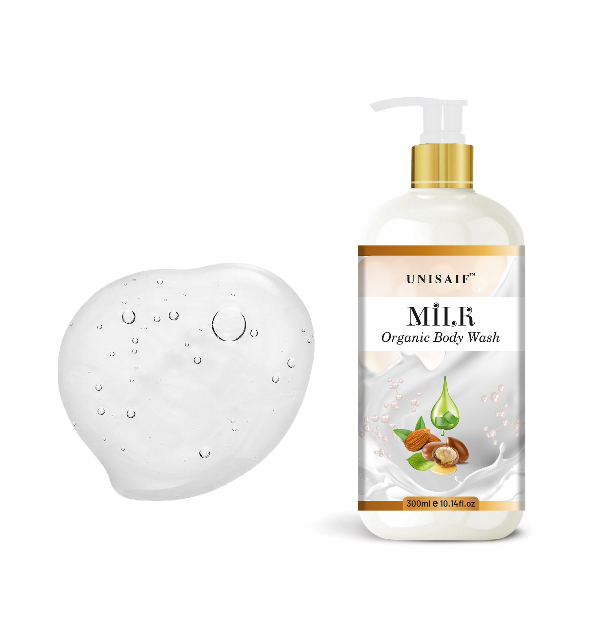 Milk Organic Body Wash (300ml) | Sulphate & Paraben Free| Skin Friendly| Optimum PH| Nourishing