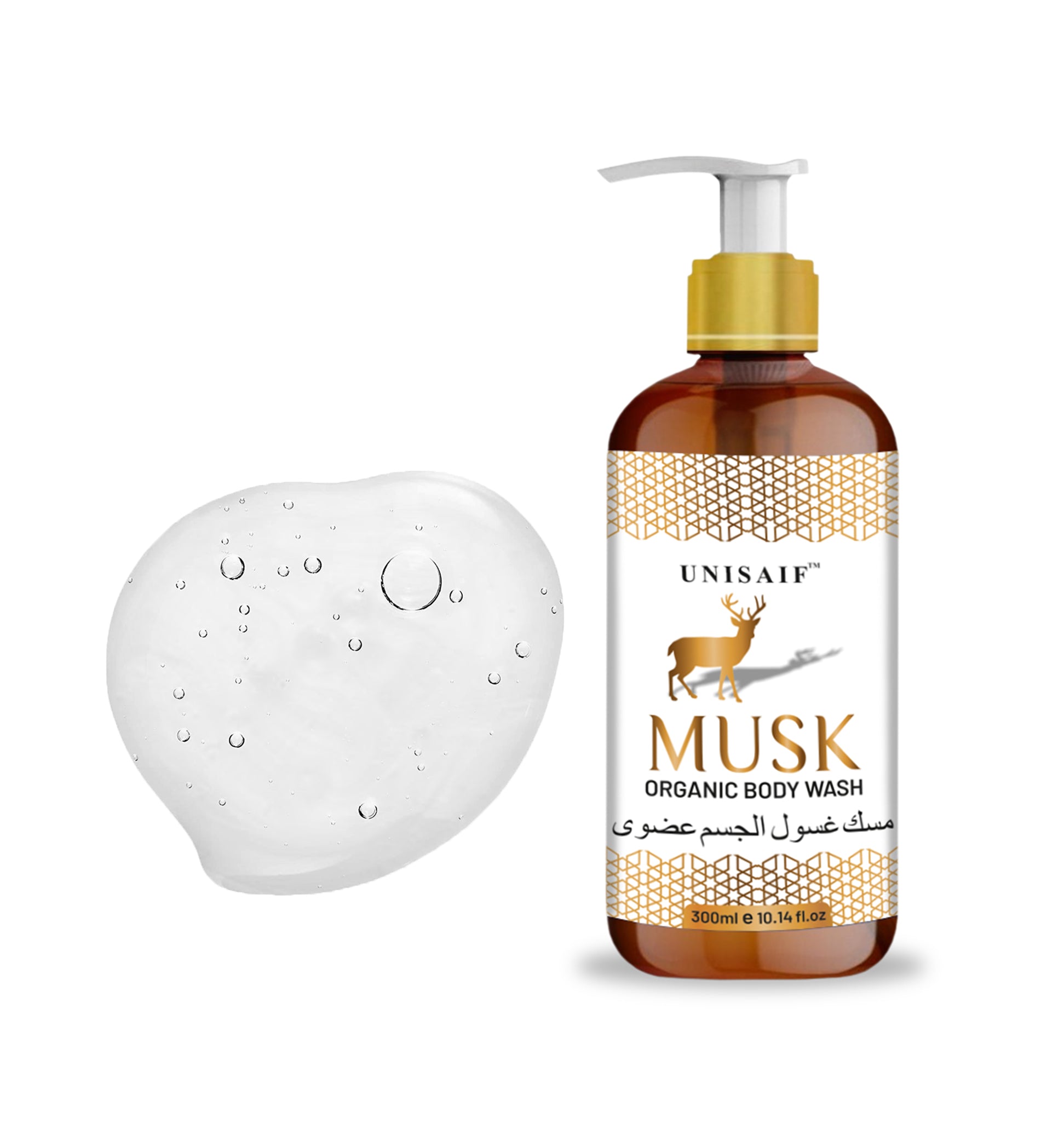 Musk Arabian Luxury Organic Body wash (300ml) | Sulphate & Paraben Free| Skin Friendly| Optimum PH| Nourishing