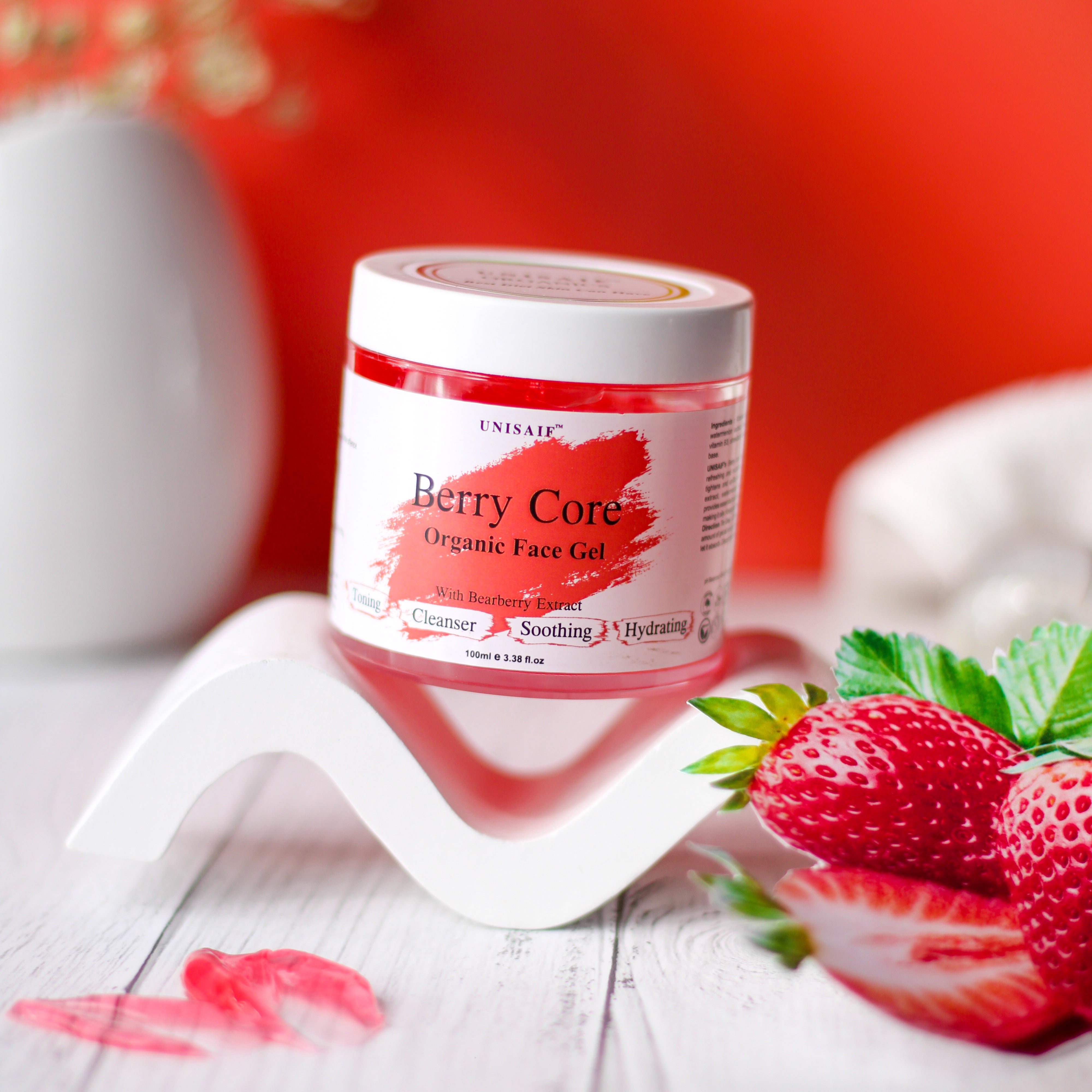 Berry Core Organic Facial Gel (100g) With Bearberry Extracts | Skin Toning| Cleansing| Soothing| Hydration| NO PARABEN NO SULPHATE