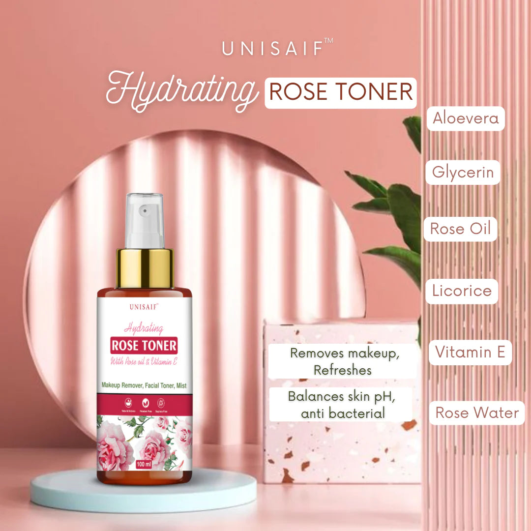 Rose Hydrating Toner/ Facial Mist (100ml) With Rose Oil | Unclog pores| Makeup Removal