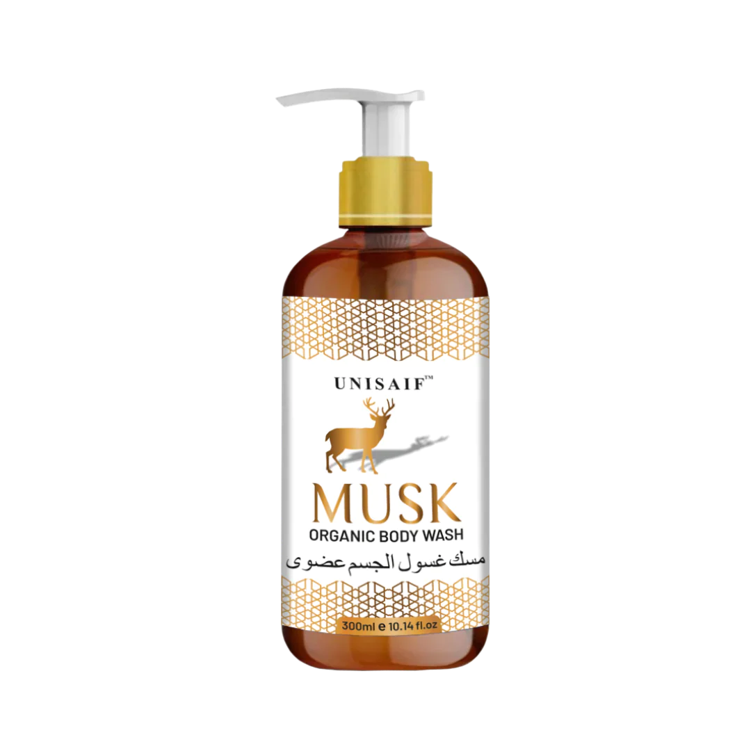 Musk Arabian Luxury Organic Body wash (300ml) | Sulphate & Paraben Free| Skin Friendly| Optimum PH| Nourishing