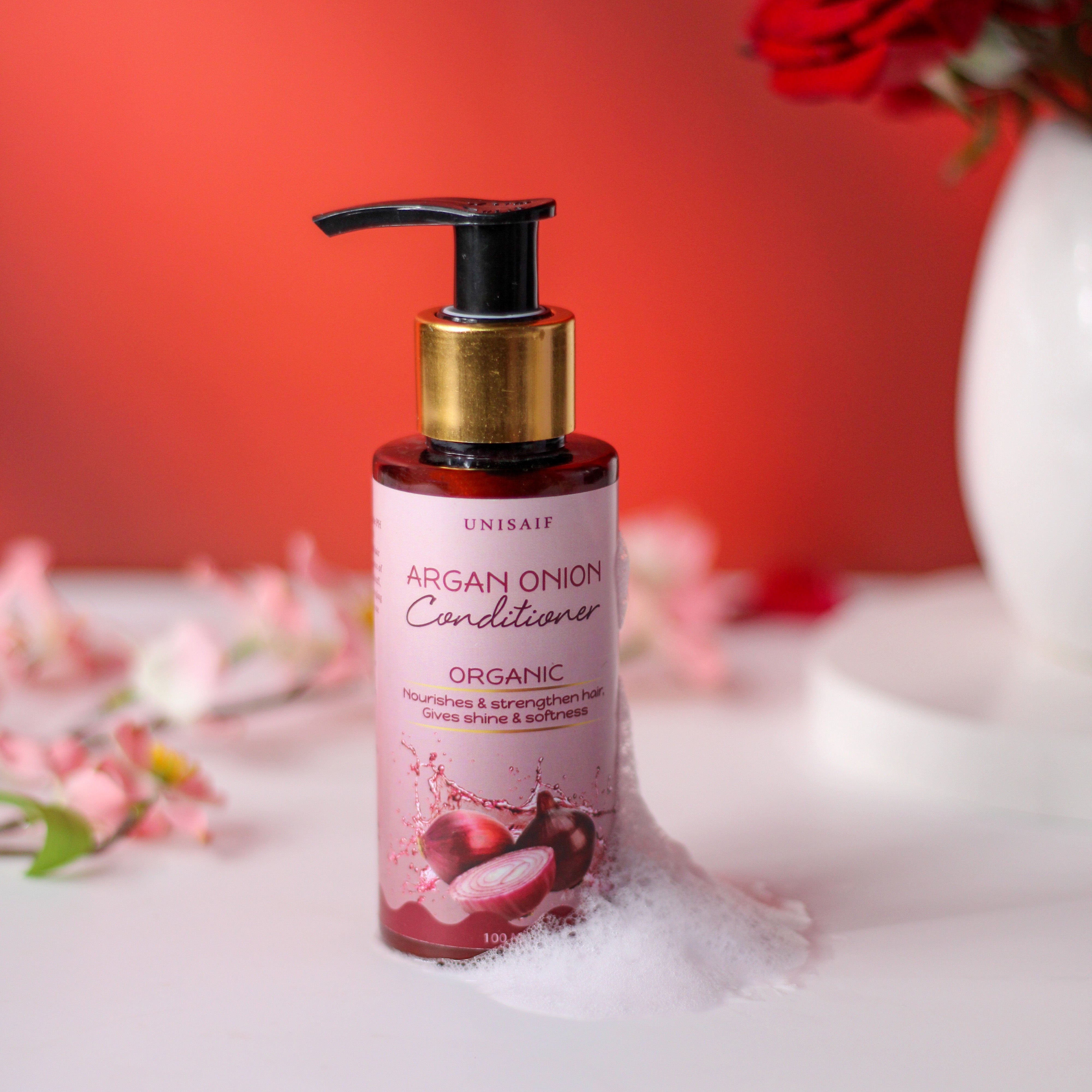 Argan Onion Conditioner (100ml) For Hairgrowth, Hair Volume, Dandruff | NO SULPHATE| NO PARABEN| NO SILICON