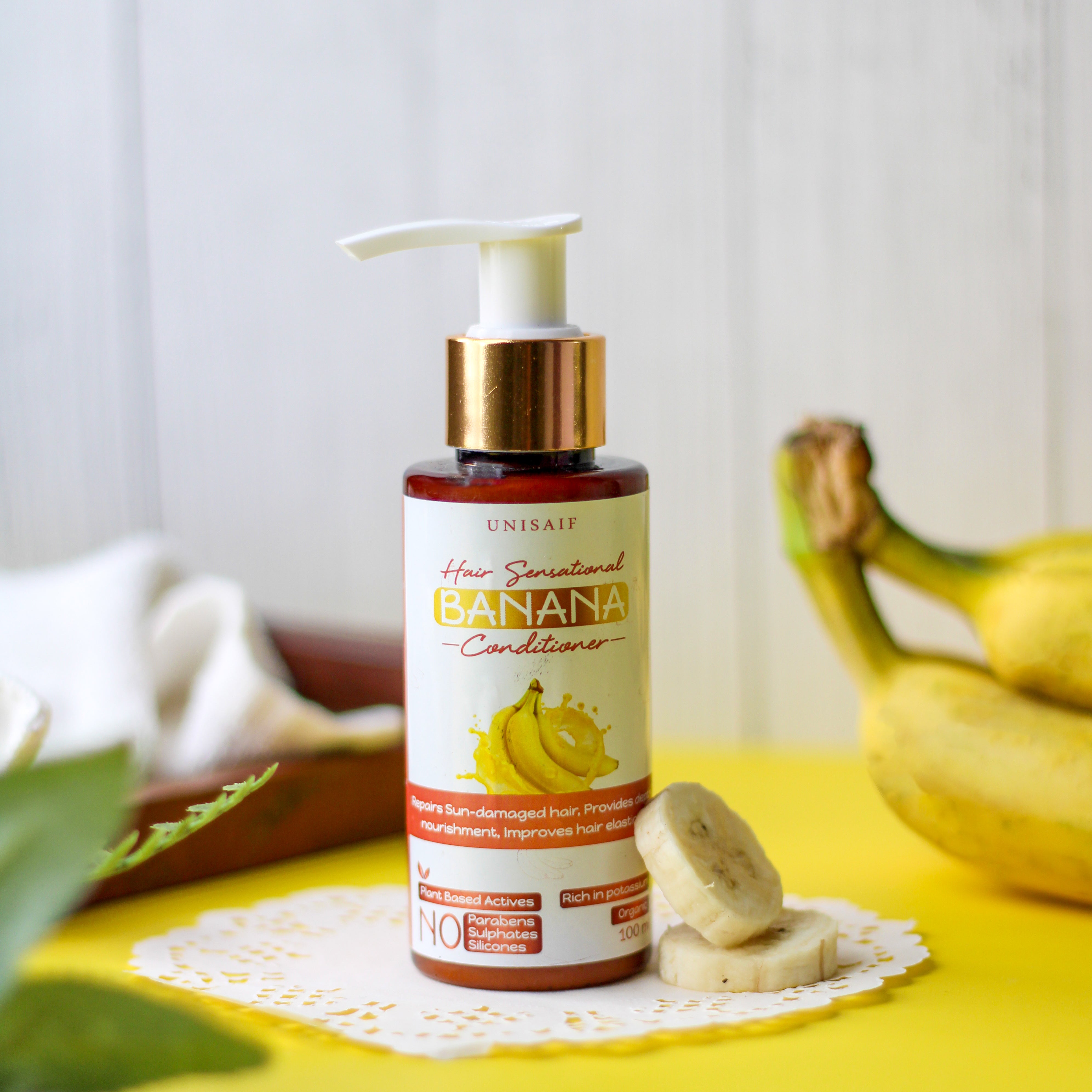 Banana Conditioner (100ml) Improves Shine & Texture | NO SULPHATE| NO PARABEN| NO SILICON