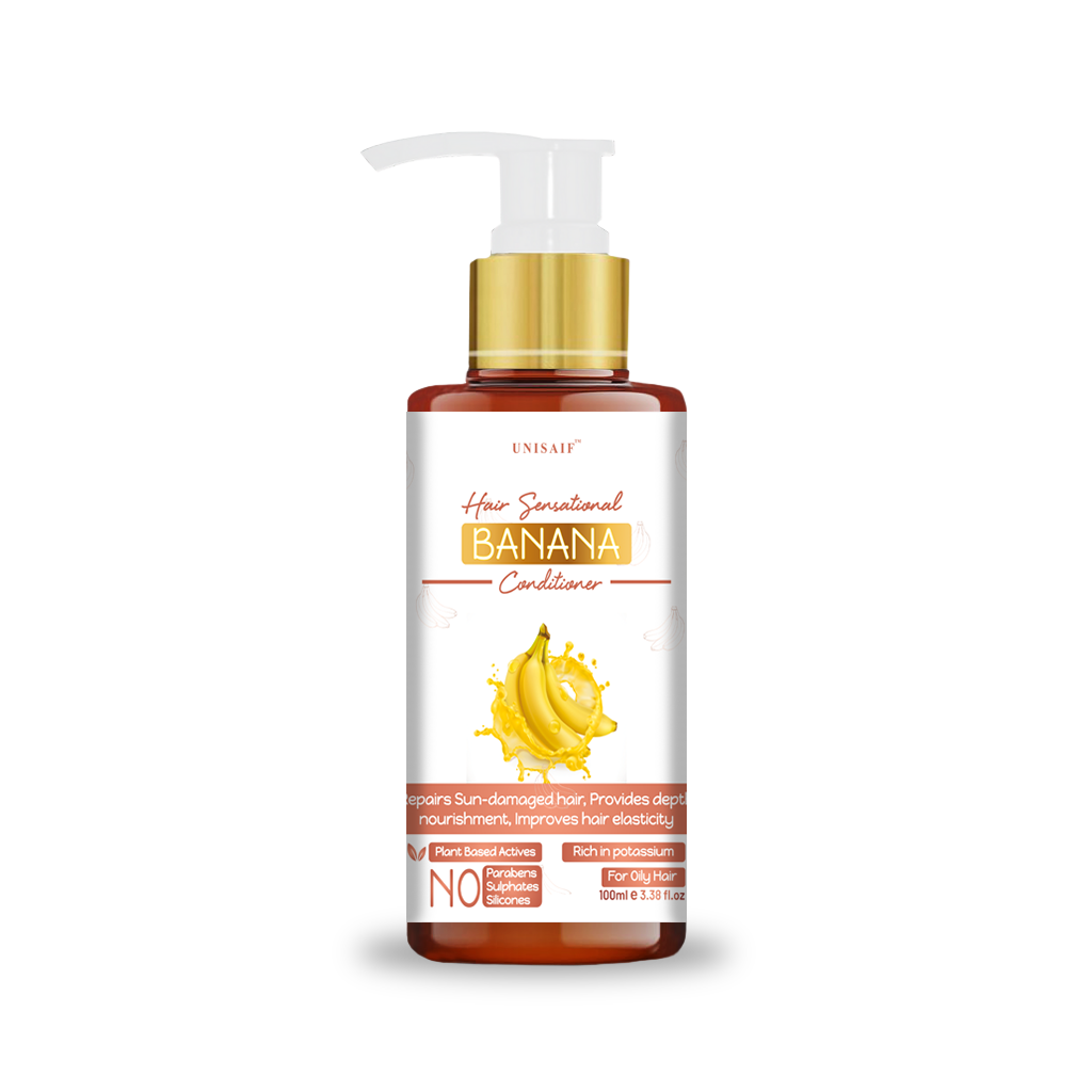 Banana Conditioner (100ml) Improves Shine & Texture | NO SULPHATE| NO PARABEN| NO SILICON