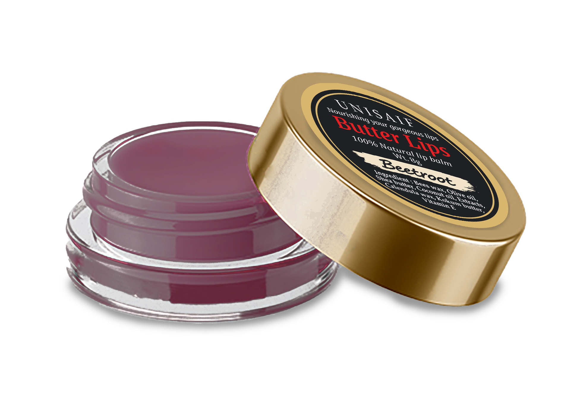 Beetroot Organic Butter Lip Balm (8g) Gorgeous Lips | 100% Natural | Mineral Oil Free