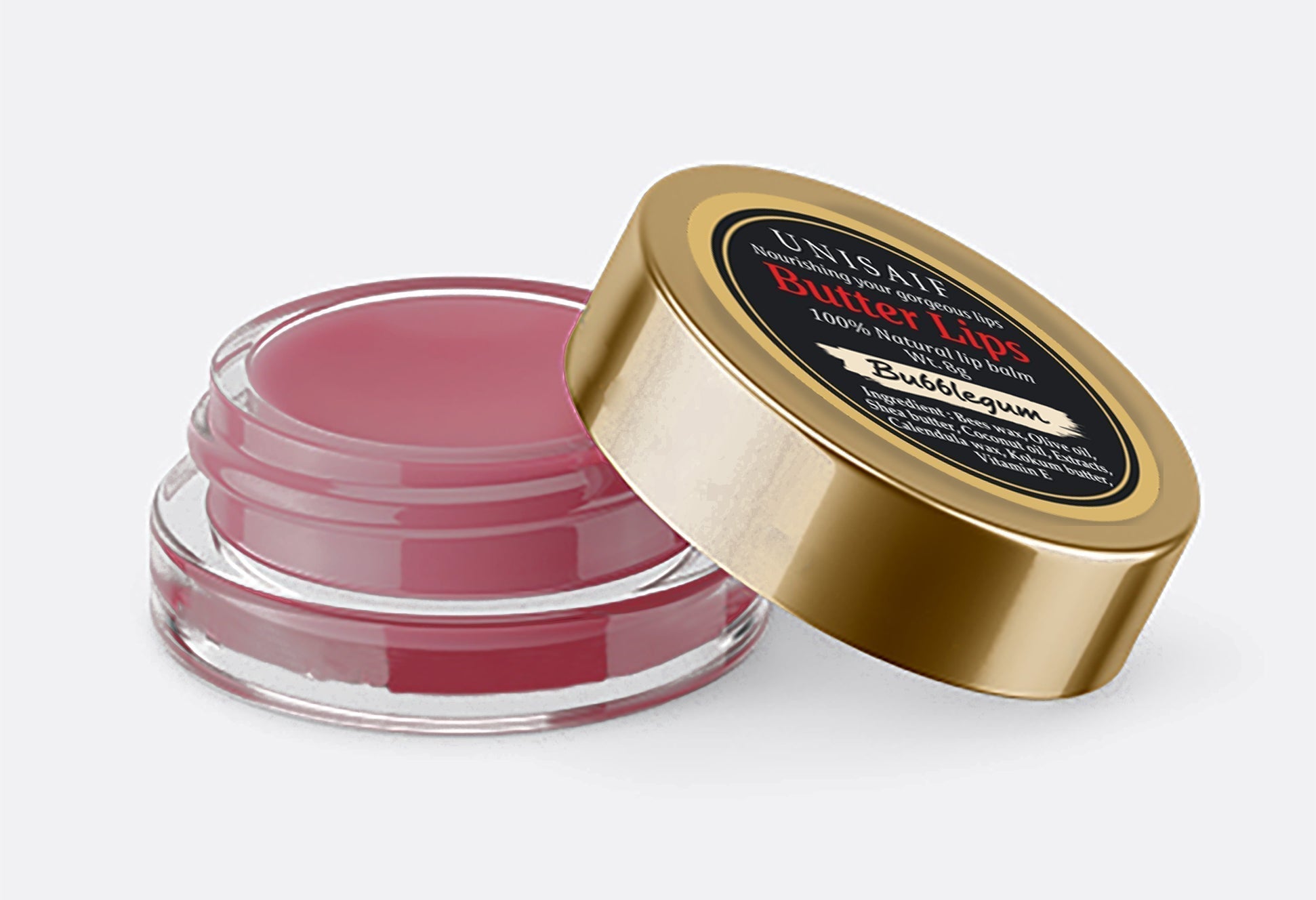 Bubblegum Organic Butter Lip Balm (8g) Gorgeous Lips | 100% Natural | Mineral Oil Free