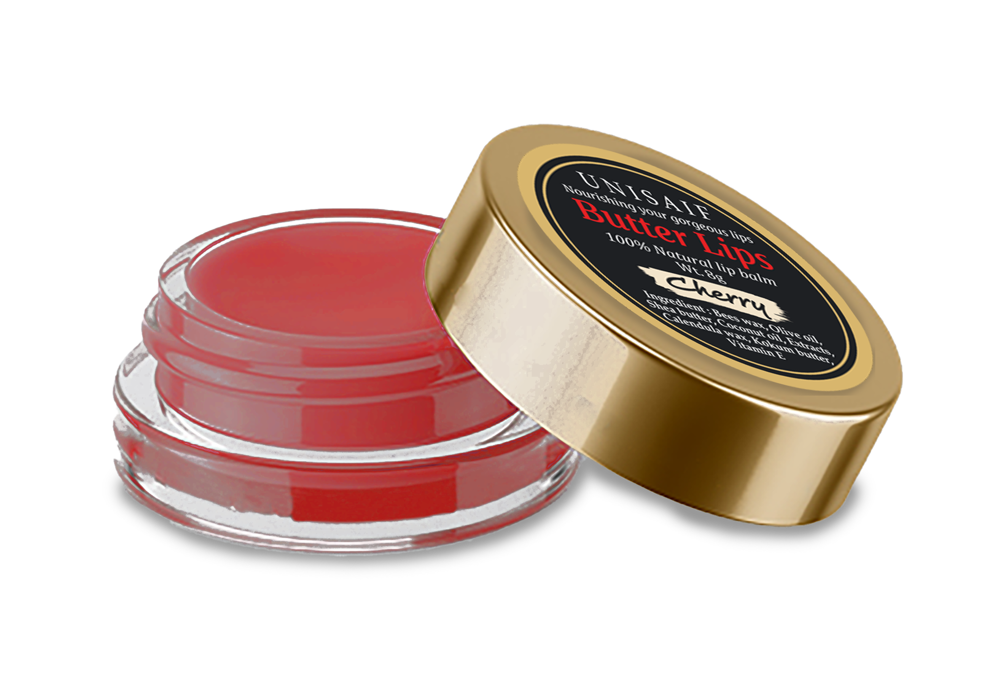 Cherry Organic Butter Lip Balm (8g) Gorgeous Lips | 100% Natural | Mineral Oil Free
