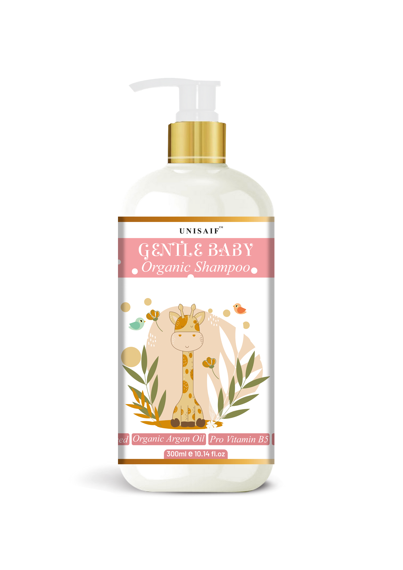 Gentle Baby Organic Shampoo (300ml) With Pro Vitamin B5 | Gentle Cleansing| No Harsh Chemicals| Tear Free| Optimal PH| NO SULPHATE NO PARABEN