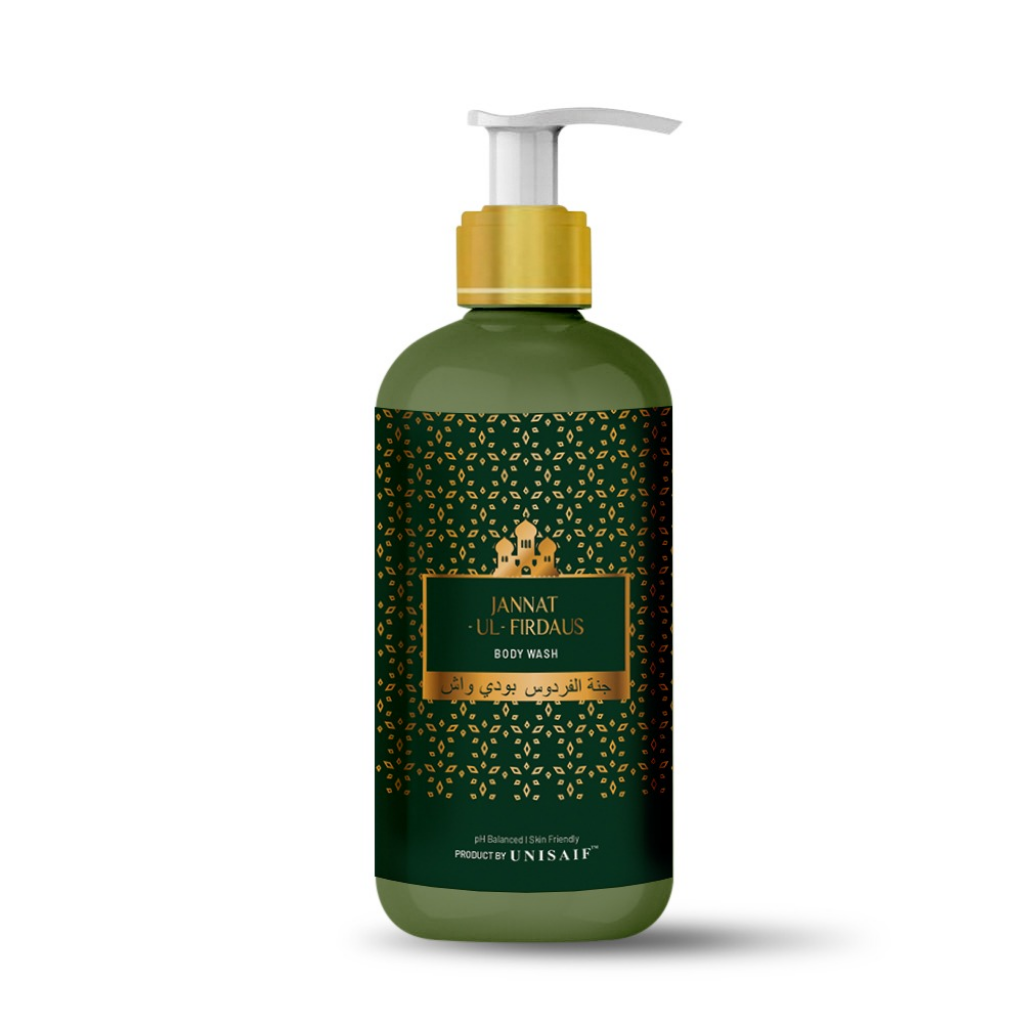 Jannat-ul-Firdaus Arabian Luxury Organic Body wash (300ml) | Sulphate & Paraben Free| Skin Friendly| Optimum PH| Nourishing