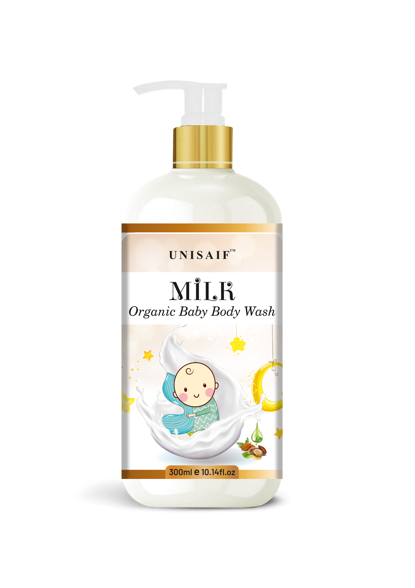 Milk Baby Organic Bodywash (300ml) | Gentle| Nourishing| Sulphate & Paraben Free| Skin Friendly| Optimum PH