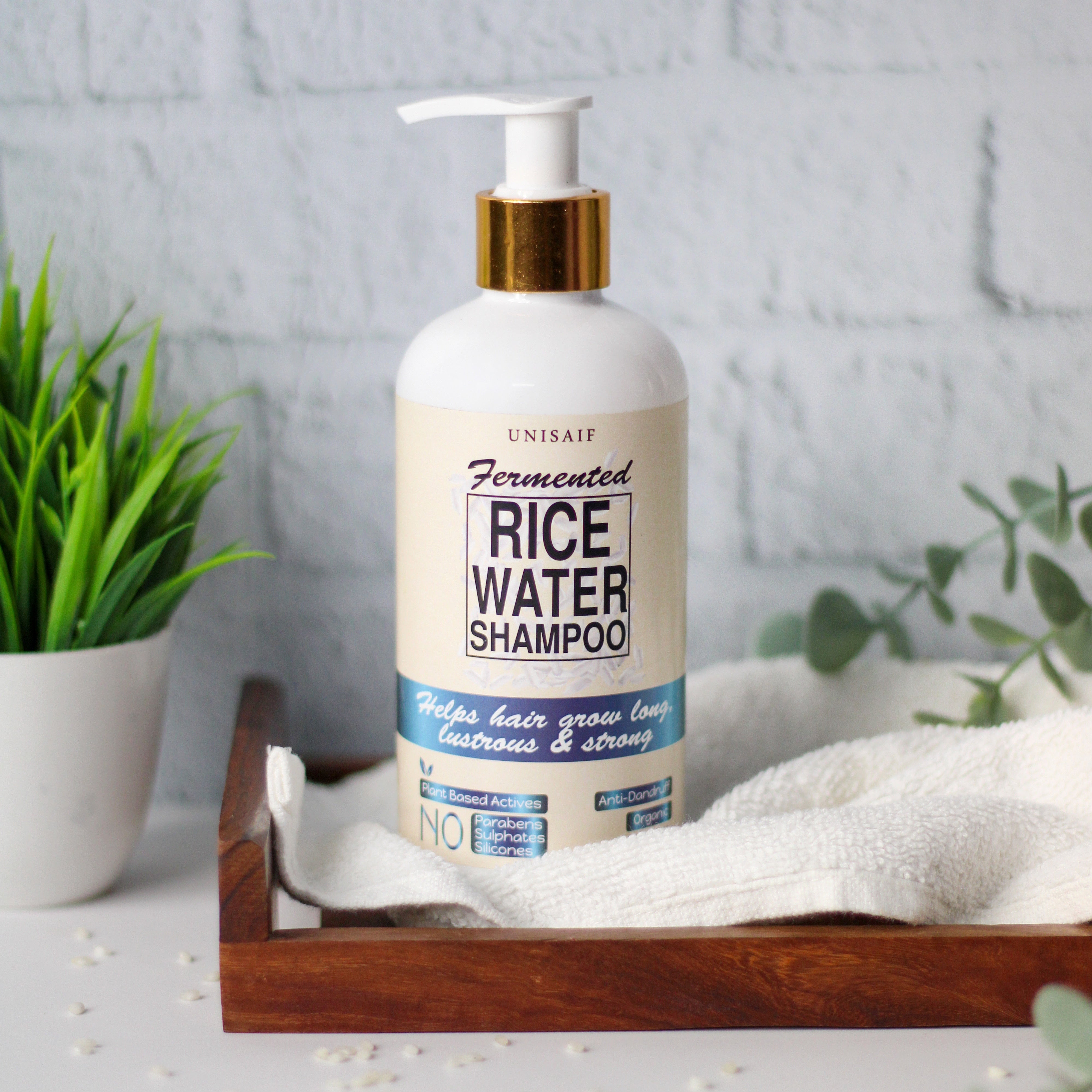 Fermented Rice Water Organic Shampoo (300ml) With Rice Water For Frizzy Hair| Volumizes Hair| Increase Shine | Silky Texture| NO SULPHATE NO PARABEN