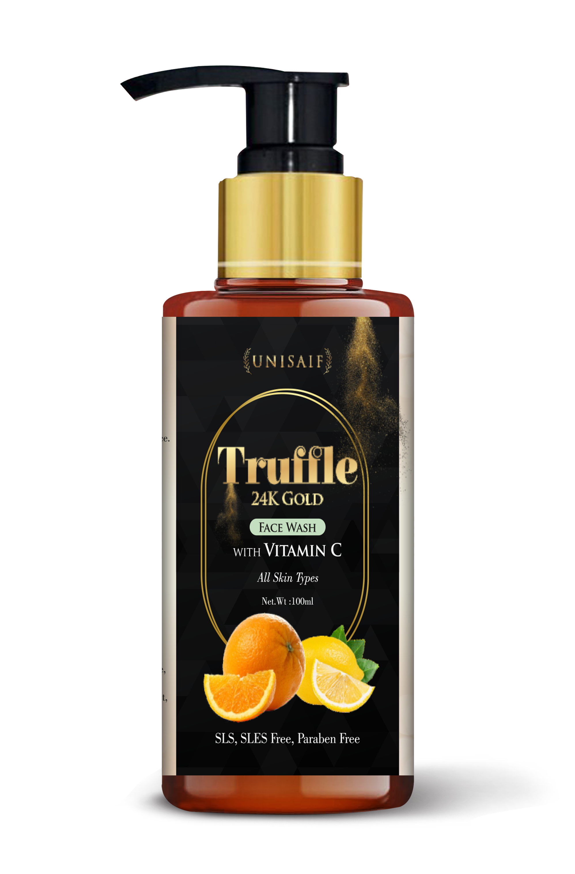 Truffle Vitamin C Organic Facewash (100ml) With 24K Gold | Tan Removal| Treats Even Skin Tone| Brightens Complexion