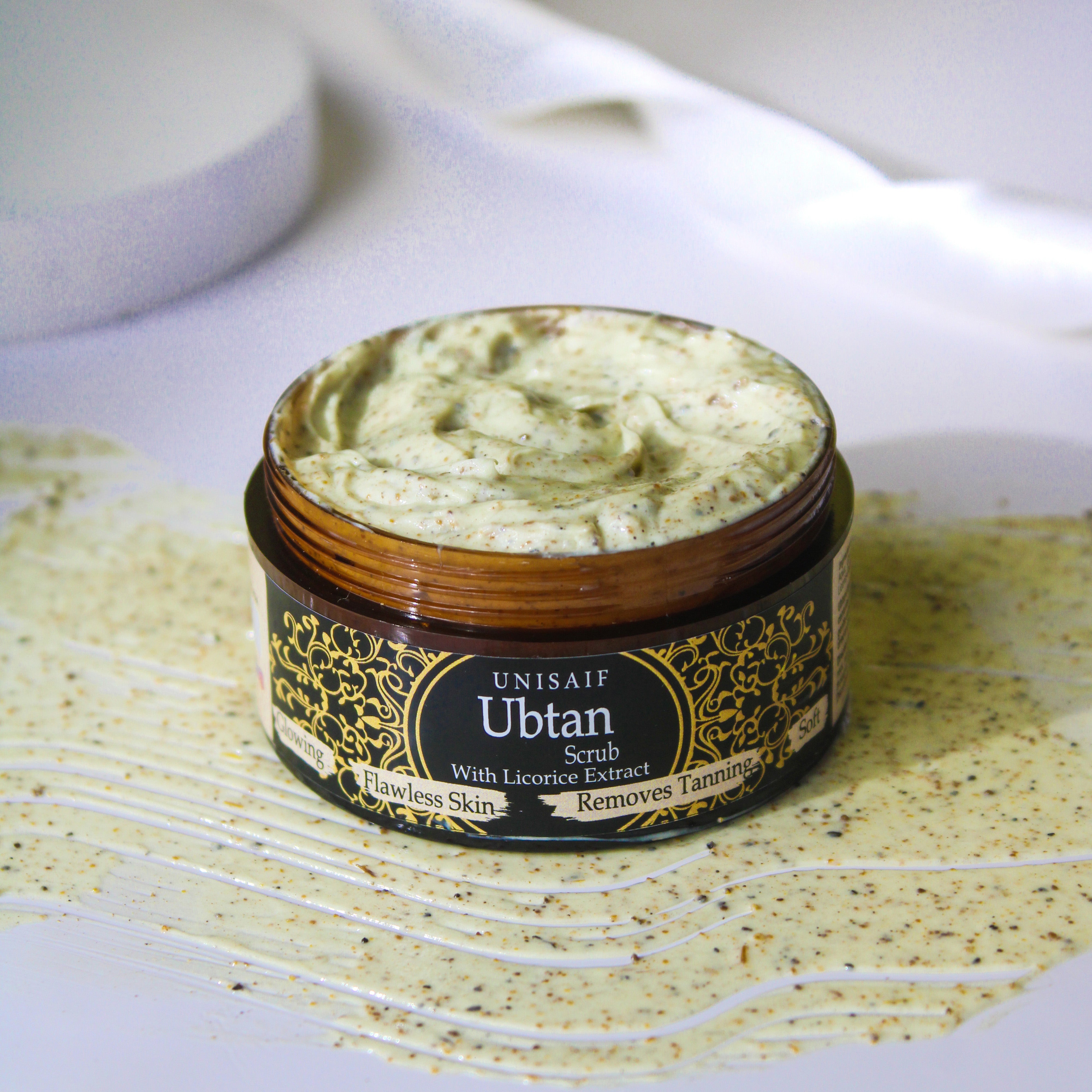 Ubtan Organic Scrub (50g) With Licorice Extract For |Glow |Flawless Skin |De-Tan |Smoothening