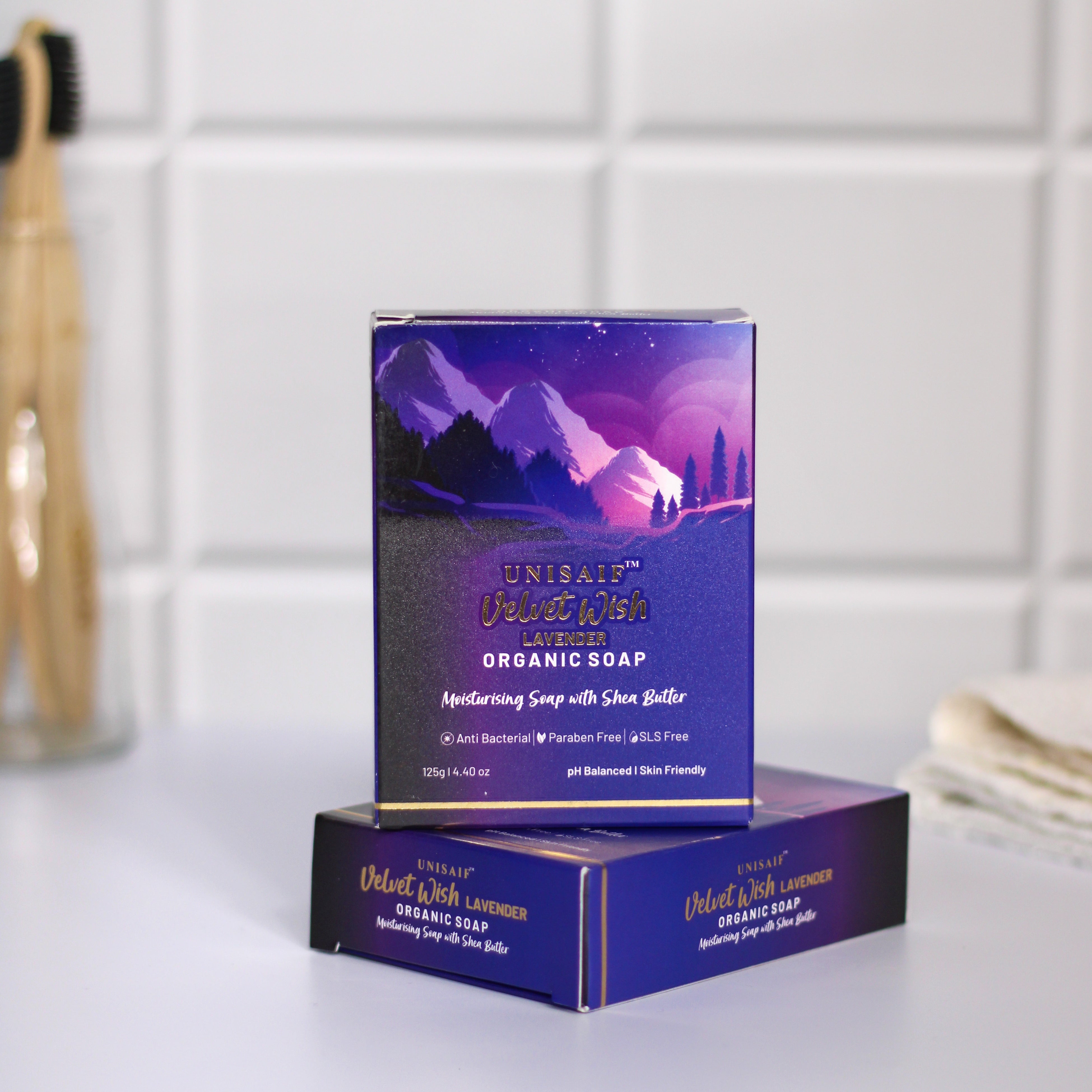 Velvet Wish Lavender Organic Soap 125g (pack of 2)
