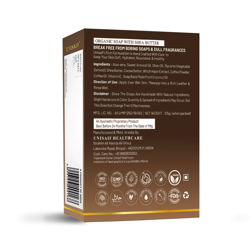 Creamy Coffee Organic Soap (pack of 2)