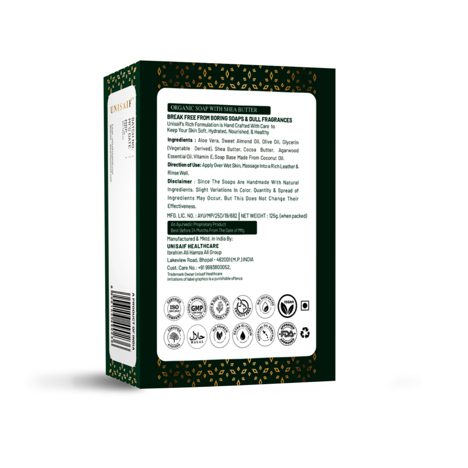 Jannat-Ul-Firdaus Luxury Organic Soap 125g