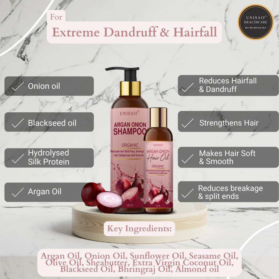 Argan Onion Hair Oil 100ml For |Extreme Hairfall, Dandruff|