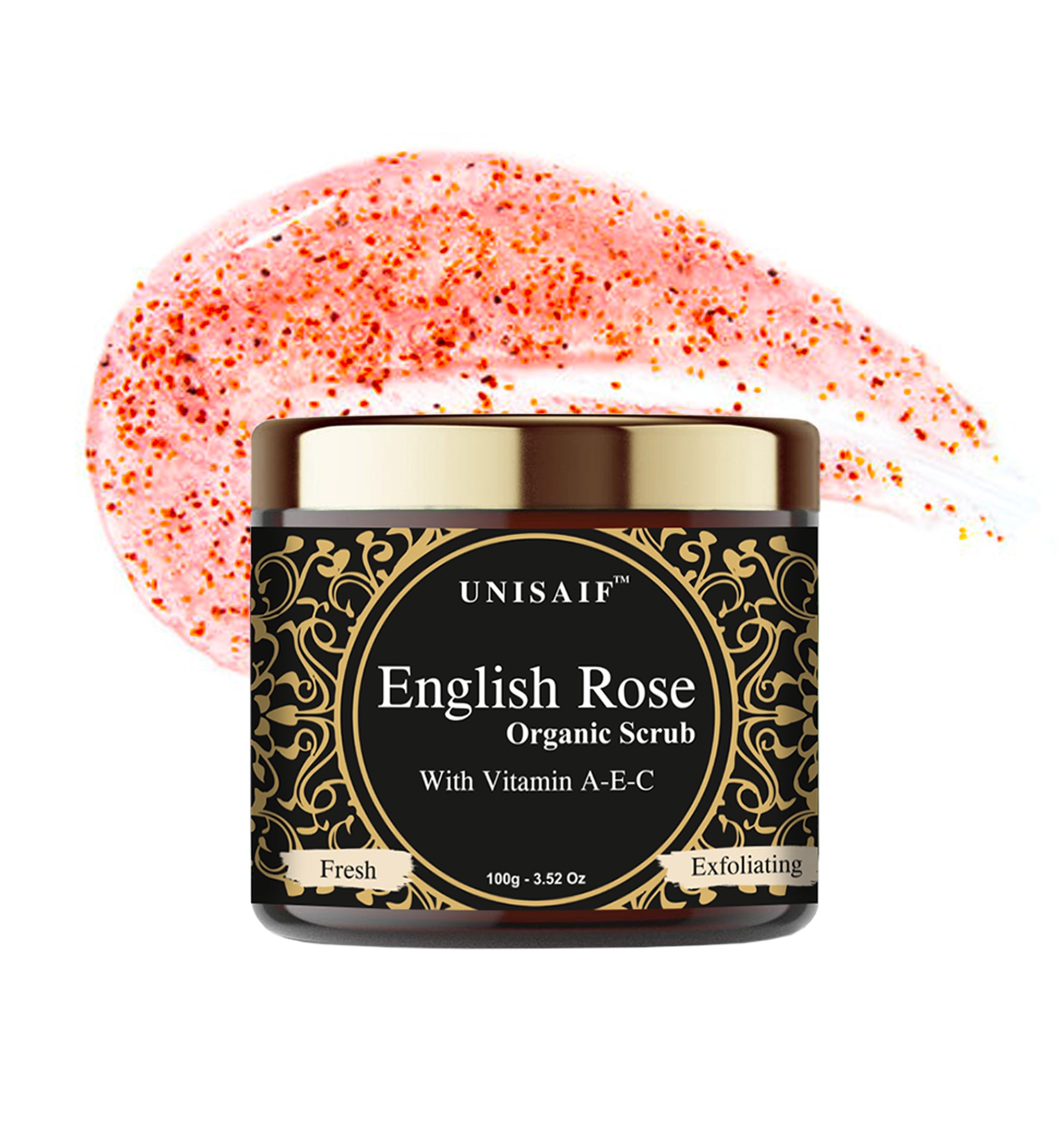 English Rose Organic Scrub (100g) With Vitamin A, E |Exfoliating| Hydrating| Freshness