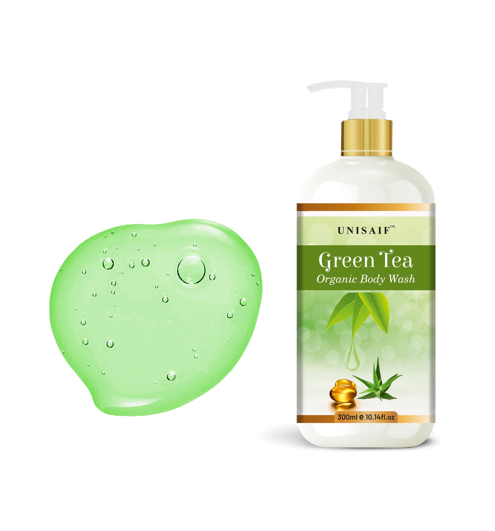 Green Tea Organic Body Wash (300ml) | Sulphate & Paraben Free| Skin Friendly| Optimum PH| Nourishing