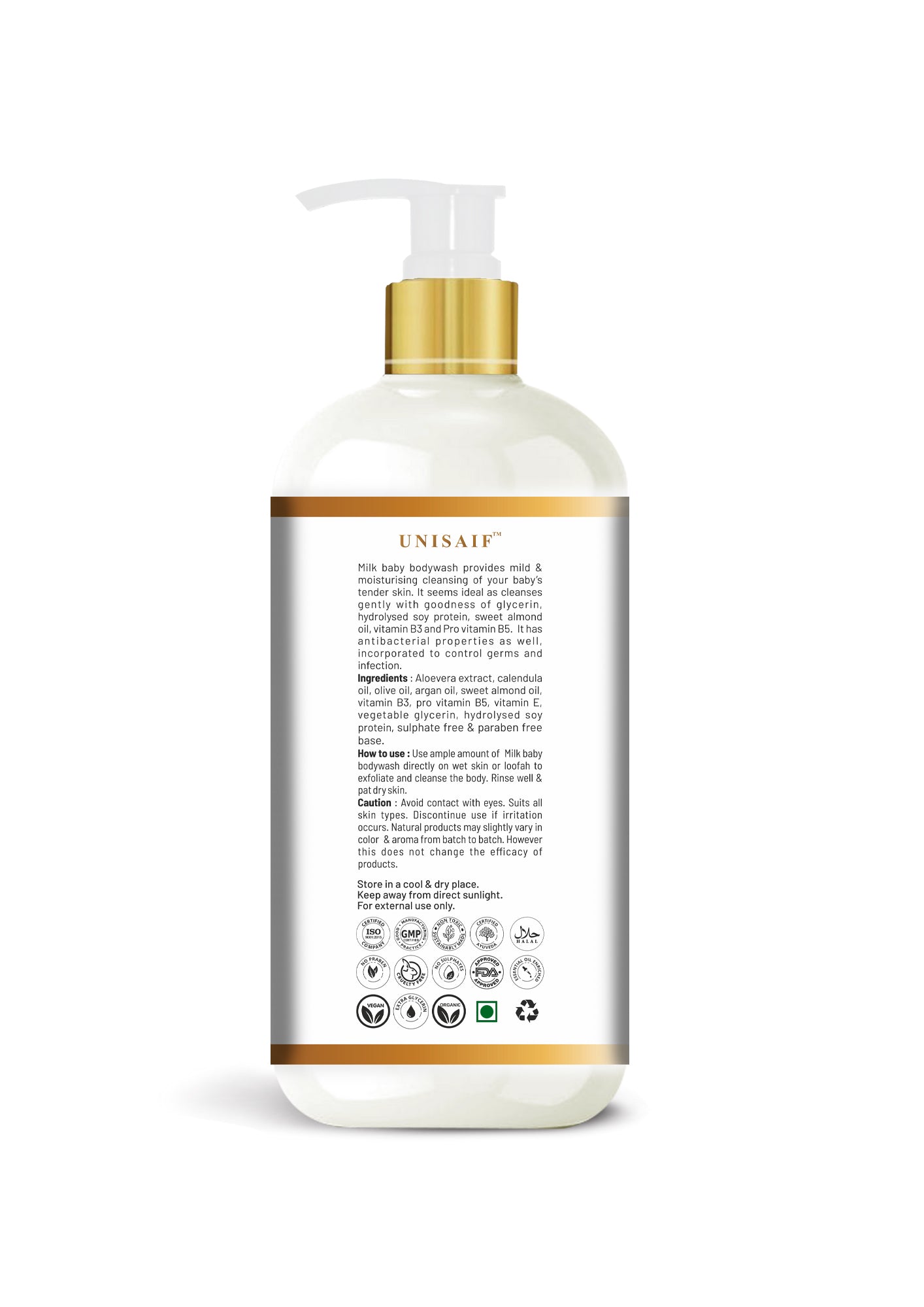 Milk Baby Organic Bodywash (300ml) | Gentle| Nourishing| Sulphate & Paraben Free| Skin Friendly| Optimum PH