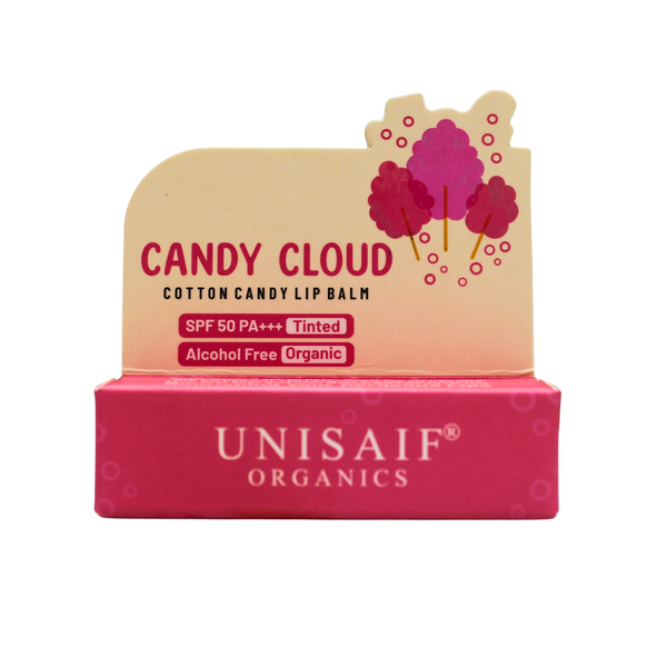 Cotton Candy Organic Lip Balm (5g) SPF 50 PA+++ Alcohol Free