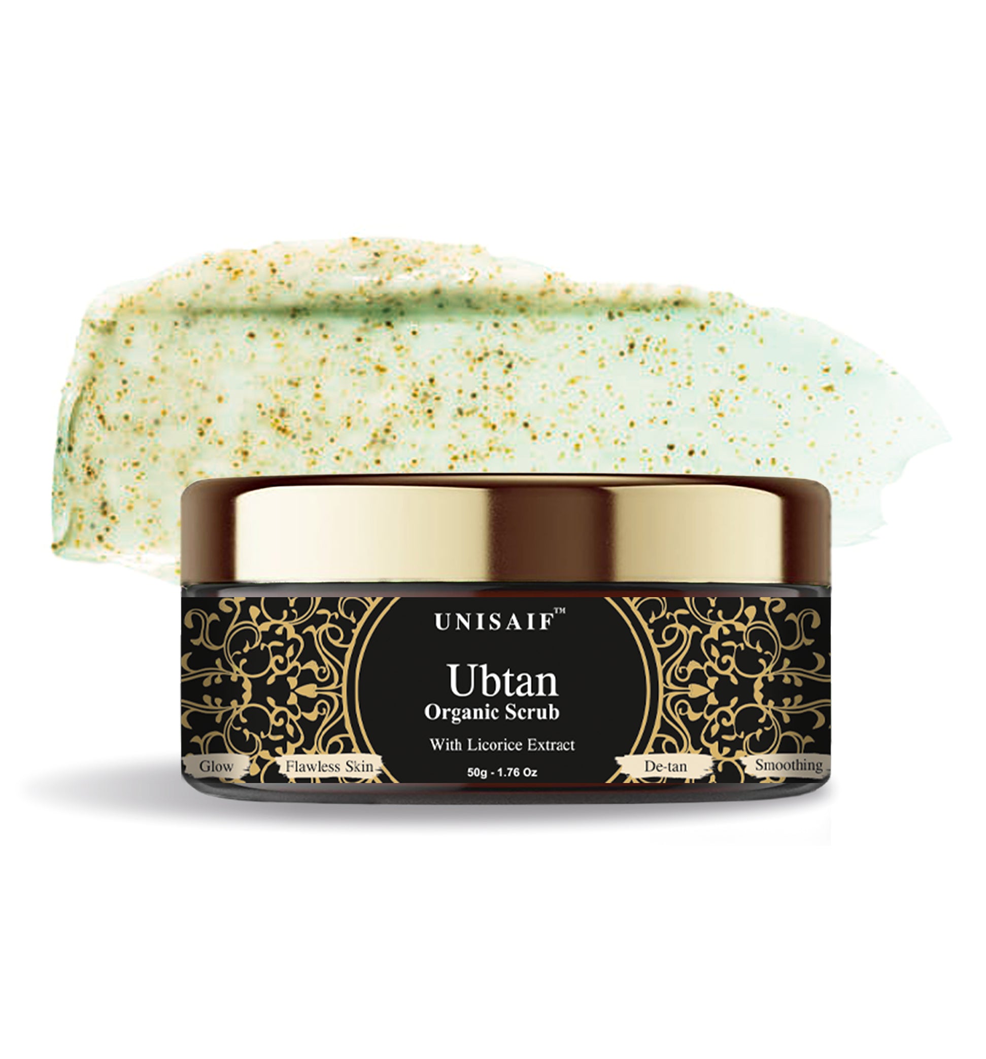 Ubtan Organic Scrub (50g) With Licorice Extract For |Glow |Flawless Skin |De-Tan |Smoothening