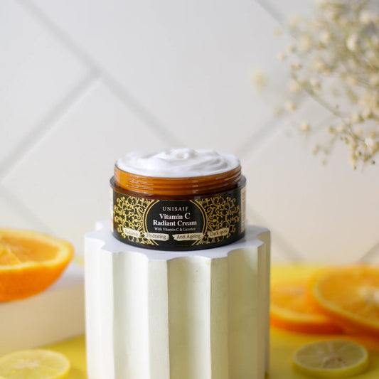 Vitamin C Radiant Organic Cream (50g) With Orange Peel Extract For |Blemish Reduction| Skin Lightening| Firmness| Moisturization