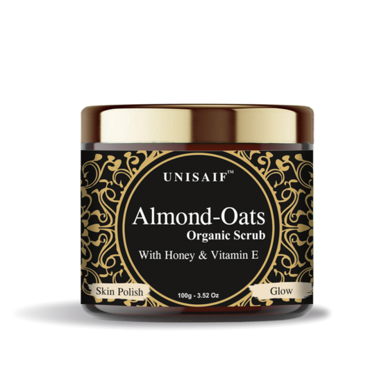 Almond-Oats Organic Scrub (100g) With Honey & Vitamin E| Skin Polish| Glow| Exfoliation