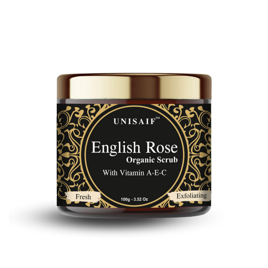 English Rose Organic Scrub (100g) With Vitamin A, E |Exfoliating| Hydrating| Freshness