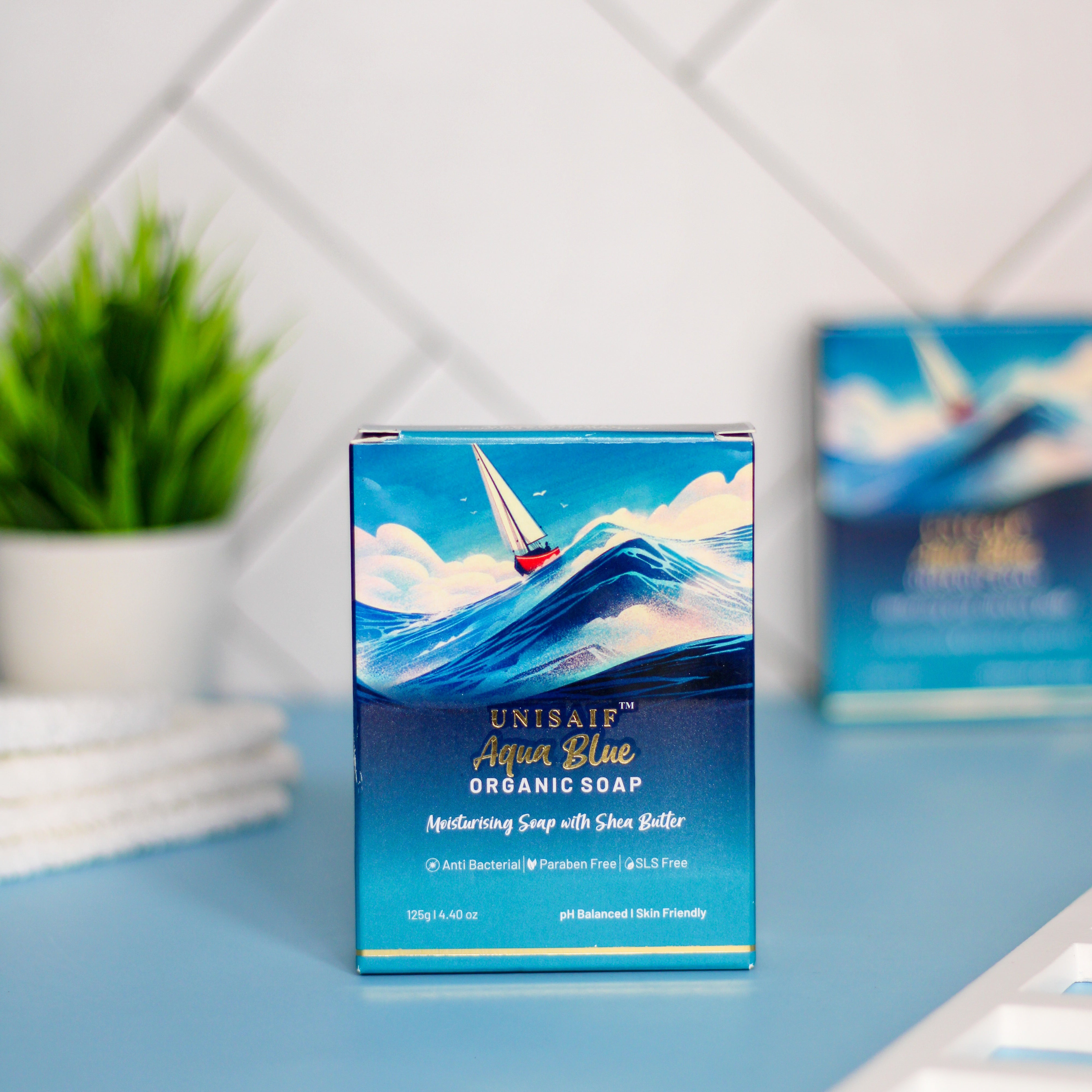 Aqua Blue Organic Soap 125g (pack of 2)