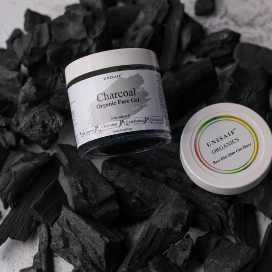 Charcoal Organic Facial Gel (100g) With Vitamin E | Oil Control| Cleansing| Exfoliation| Hydration| NO PARABEN