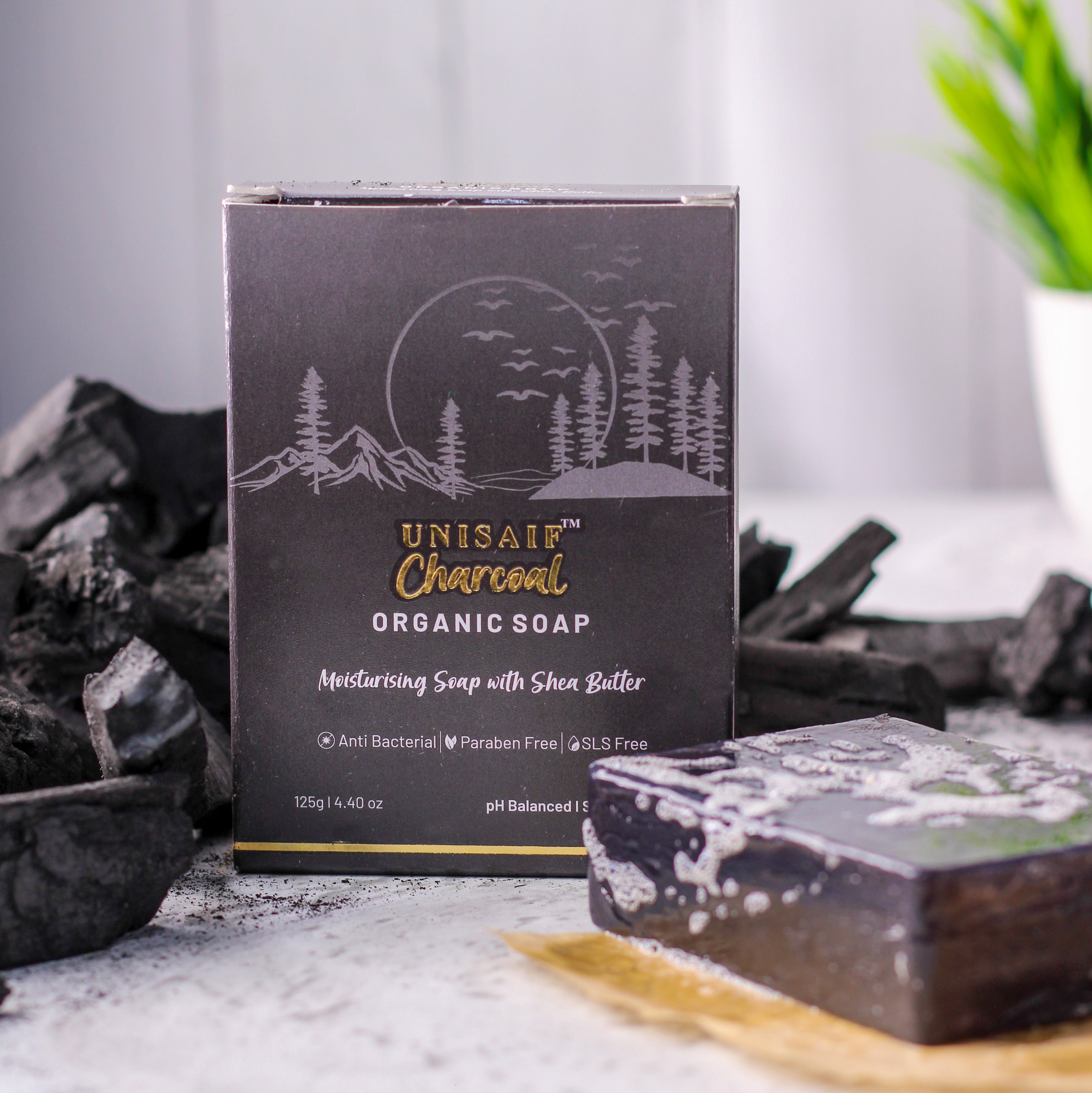 Charcoal Organic Soap 125g (pack of 2)
