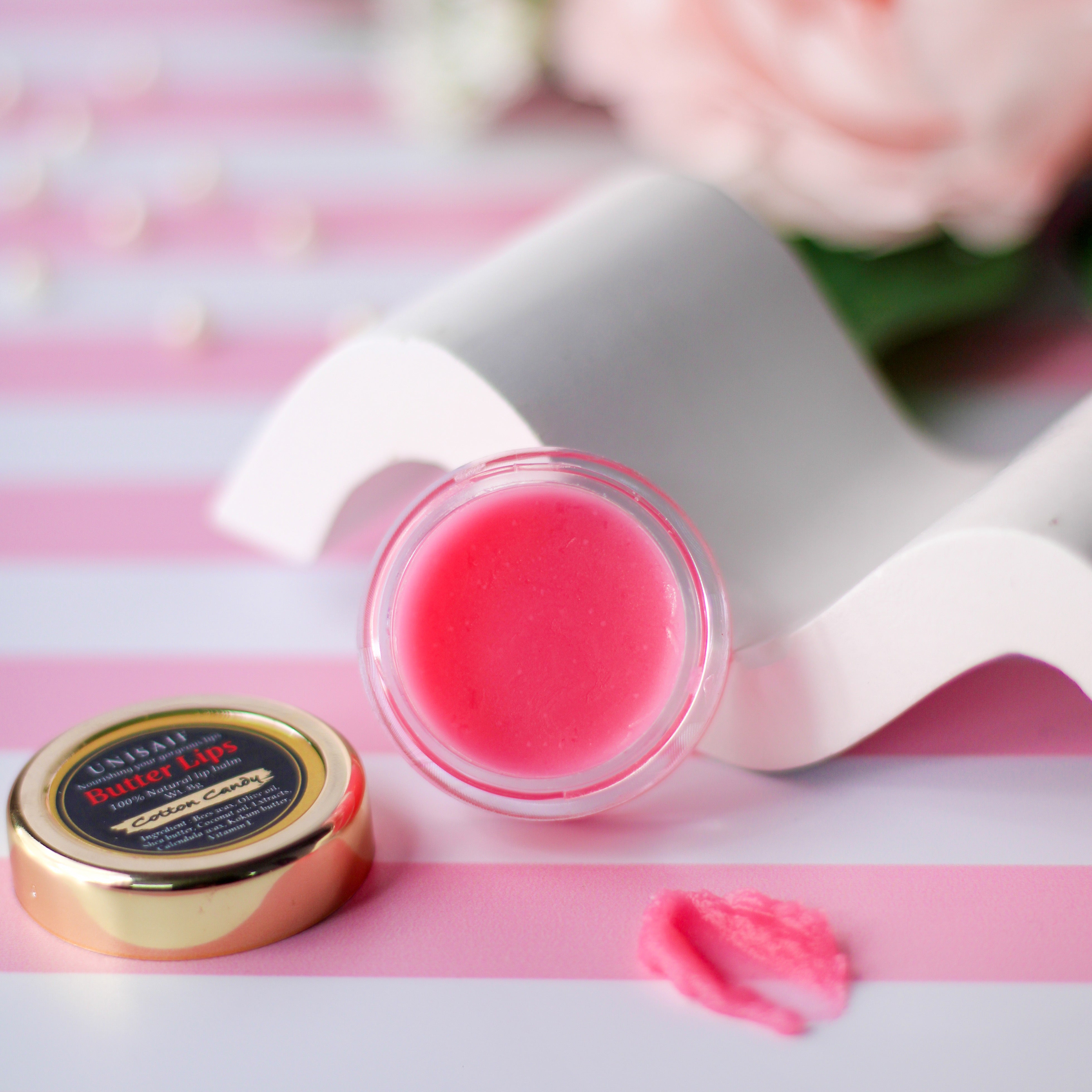 Cotton Candy Organic Butter Lip Balm (8g) Gorgeous Lips | 100% Natural | Mineral Oil Free