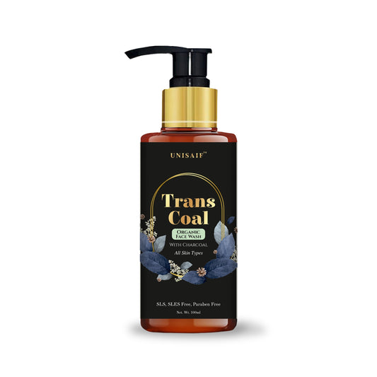 Transcoal Charcoal Organic Facewash (100ml) With Activated Charcoal | Acne Prevention| Oil Control | Deep Cleansing| Boost Radiance
